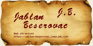 Jablan Beserovac vizit kartica
